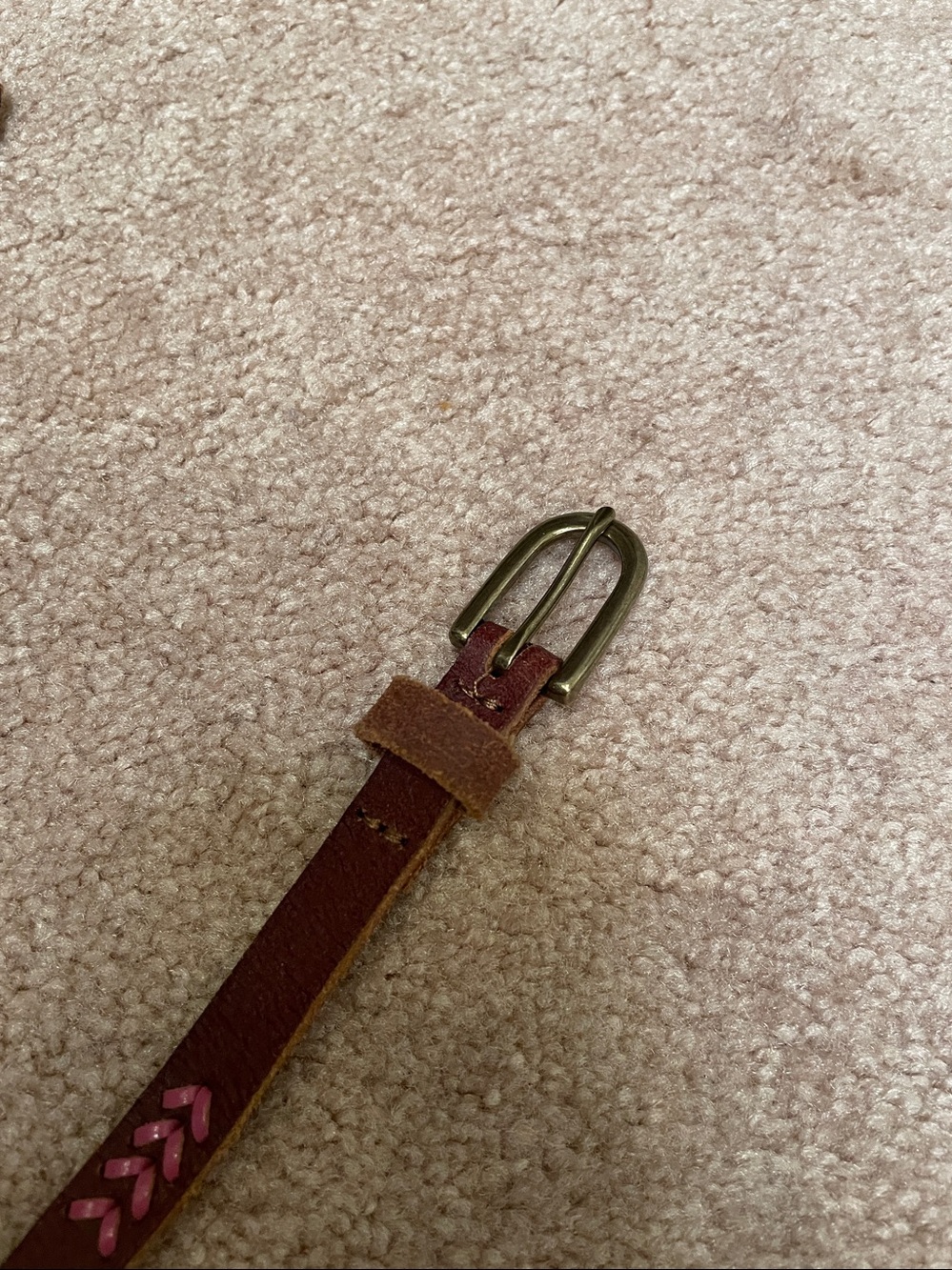 J.Crew M embroidered brown belt and J. Jill black XS/S belt with metallic studs - Picture 4 of 11